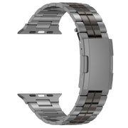 For Apple Watch 42mm Tortoise Buckle Titanium Steel Watch Band(Grey)