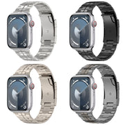 For Apple Watch SE 44mm Tortoise Buckle Titanium Steel Watch Band(Silver)