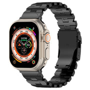 For Apple Watch Ultra 2 49mm Butterfly Type Titanium Steel Watch Band(Black)