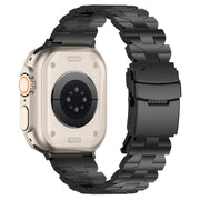 For Apple Watch Series 9 41mm Butterfly Type Titanium Steel Watch Band(Black)