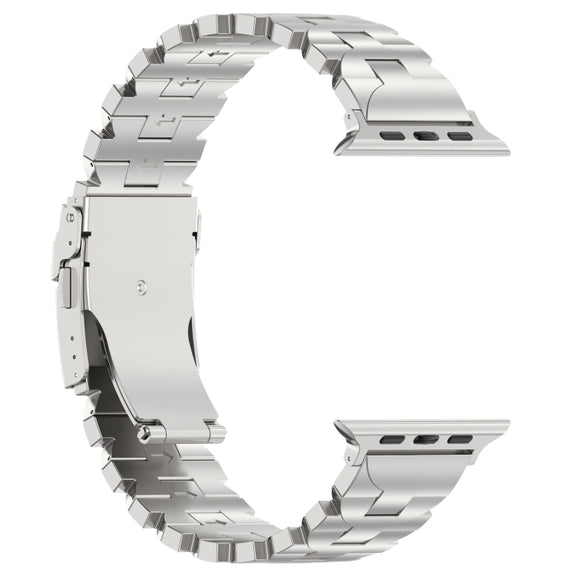 For Apple Watch Series 6 40mm Butterfly Type Titanium Steel Watch Band(Silver)