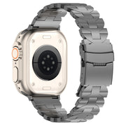 For Apple Watch Series 2 38mm Butterfly Type Titanium Steel Watch Band(Grey)