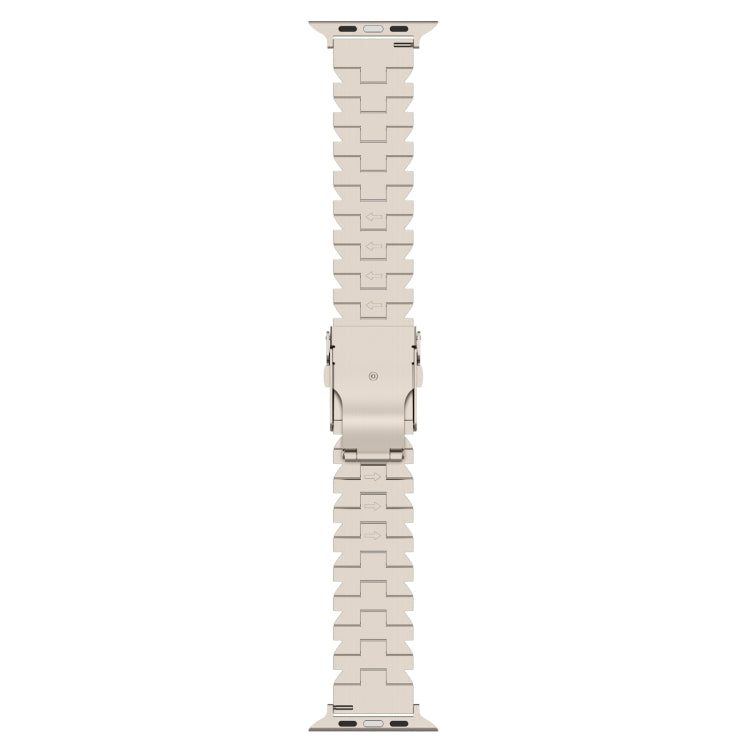 For Apple Watch 42mm Butterfly Type Titanium Steel Watch Band(Grey)