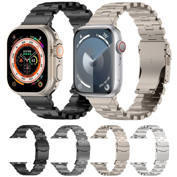 For Apple Watch Series 8 41mm Butterfly Type Titanium Steel Watch Band(Silver)