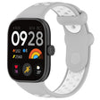 For Redmi Watch 4 Two Color Silicone Sports Watch Band(Grey White) - Watch Bands by PMC TechLife | Online Shopping South Africa | PMC TechLife