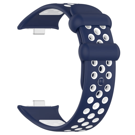 For Redmi Watch 4 Two Color Silicone Sports Watch Band(Midnight Blue White)