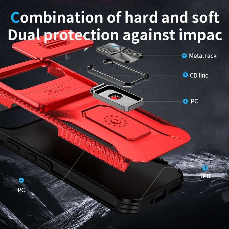 For Google Pixel 9 / Pixel 9 Pro Sliding Camshield Holder Phone Case(Red)