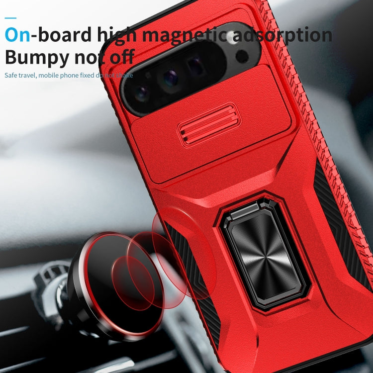 For Google Pixel 9 Pro XL Sliding Camshield Holder Phone Case(Red)