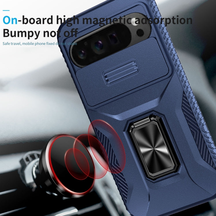 For Google Pixel 9 Pro XL Sliding Camshield Holder Phone Case(Blue)