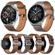 22mm Universal Square Tail Leather Watch Band(Coffee Color)