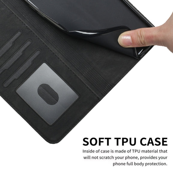 For Google Pixel 9 Pro Cubic Skin Feel Flip Leather Phone Case(Black)