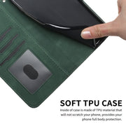 For Google Pixel 9 Cubic Skin Feel Flip Leather Phone Case(Green)