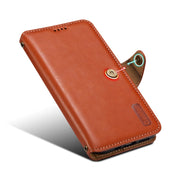 For iPhone 16 Denior Cowhide Texture Wallet Style Leather Phone Case(Brown)
