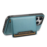 For iPhone 12 Denior Cowhide Texture Leather MagSafe Detachable Wallet Phone Case(Blue)