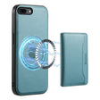 For iPhone 8 Plus/7 Plus Denior Cowhide Texture Leather MagSafe Detachable Wallet Phone Case(Blue) - More iPhone Cases by Denior | Online Shopping South Africa | PMC TechLife | Buy Now Pay Later Mobicred