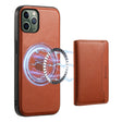 For iPhone 11 Pro Denior Cowhide Texture Leather MagSafe Detachable Wallet Phone Case(Brown) - free shipping - PMC TechLife - Order now!