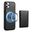 For iPhone 11 Pro Max Denior Cowhide Texture Leather MagSafe Detachable Wallet Phone Case(Black) - iPhone 11 Pro Max Cases by Denior | Online Shopping South Africa | PMC TechLife | Buy Now Pay Later Mobicred