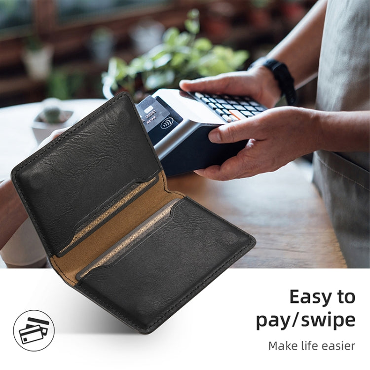 For iPhone 16 Denior Cowhide Texture Leather MagSafe Detachable Wallet Phone Case(Black)