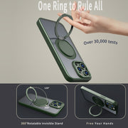 For iPhone 14 Pro 360-degree Rotating MagSafe Magnetic Holder Phone Case(Green)