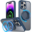 For iPhone 14 Pro Max 360-degree Rotating MagSafe Magnetic Holder Phone Case(Navy Blue) - iPhone 14 Pro Max Cases by PMC TechLife | Online Shopping South Africa | PMC TechLife
