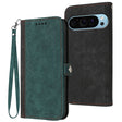 For Google Pixel 9 Side Buckle Double Fold Hand Strap Leather Phone Case(Dark Green) - Google Cases by PMC TechLife | Online Shopping South Africa | PMC TechLife | Buy Now Pay Later Mobicred