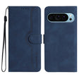 For Google Pixel 9 Heart Pattern Skin Feel Leather Phone Case(Royal Blue) - Google Cases by PMC TechLife | Online Shopping South Africa | PMC TechLife | Buy Now Pay Later Mobicred