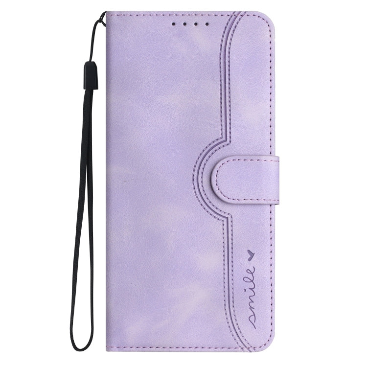 For Google Pixel 9 Heart Pattern Skin Feel Leather Phone Case(Purple)
