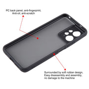 For Xiaomi Redmi Note 12 Pro Fine Pore Matte Black TPU + PC Phone Case