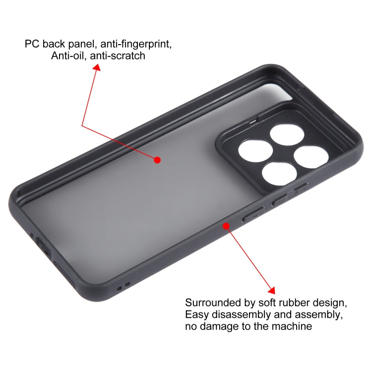 For Xiaomi 14 Pro Fine Pore Matte Black TPU + PC Phone Case