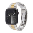For Apple Watch SE 2023 44mm Three-Bead Stainless Steel Watch Band(Silver Gold) - free shipping - PMC TechLife - Order now!