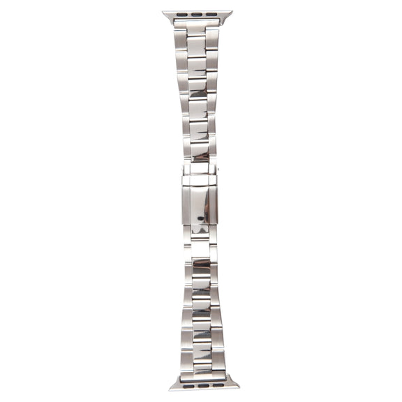 For Apple Watch SE 2022 40mm Three-Bead Stainless Steel Watch Band(Silver)