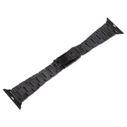 For Apple Watch Series 6 40mm Three-Bead Stainless Steel Watch Band(Black)
