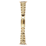 For Apple Watch Series 5 40mm Three-Bead Stainless Steel Watch Band(Gold)