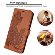 For Huawei Pura 70 Pro / Pura 70 Pro+ Datura Flower Embossed Flip Leather Phone Case(Brown)