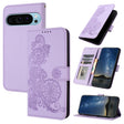 For Google Pixel 9 Pro Datura Flower Embossed Flip Leather Phone Case(Purple) - Google Cases by PMC TechLife | Online Shopping South Africa | PMC TechLife | Buy Now Pay Later Mobicred