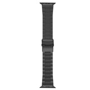 For Apple Watch 38mm Safety Buckle Trapezoid Titanium Steel Watch Band(Titanium)