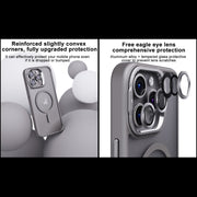 For iPhone 13 Invisible Lens Holder PC + TPU Frosted MagSafe Phone Case(Green)