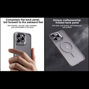 For iPhone 13 Pro Max Invisible Lens Holder PC + TPU Frosted MagSafe Phone Case(Blue)