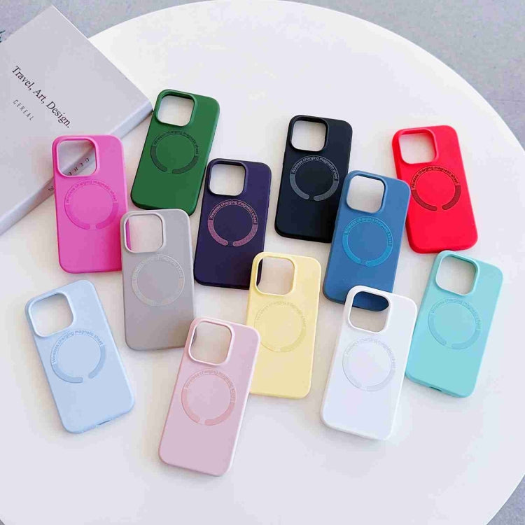 For iPhone 15 Plus MagSafe Magnetic Liquid Silicone Phone Case(Pink)