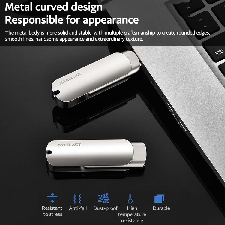 Teclast Leishen Plus Series USB3.0 Twister Flash Drive, Memory:64GB(Silver)