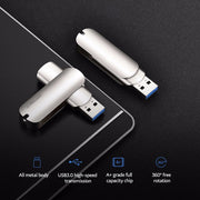 Teclast Leishen Plus Series USB3.0 Twister Flash Drive, Memory:128GB(Silver)