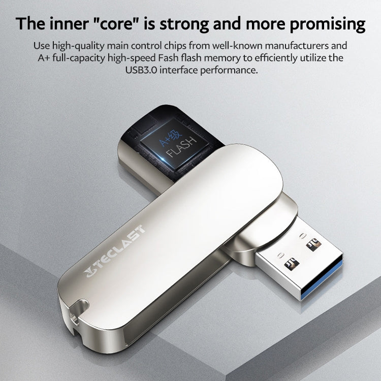 Teclast Leishen Plus Series USB3.0 Twister Flash Drive, Memory:128GB(Silver)