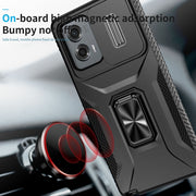 For Motorola Moto G Stylus 2024 Sliding Camshield Holder Phone Case(Black)