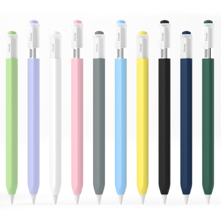 For Apple Pencil (USB-C) Transparent Jelly Stylus Protective Cover(Yellow)