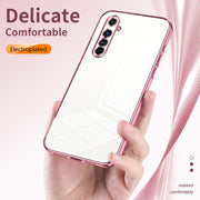 For Realme X50 Pro Transparent Plating Fine Hole Phone Case(Silver)