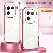 For vivo iQOO 12 Pro Transparent Plating Fine Hole Phone Case(Transparent)