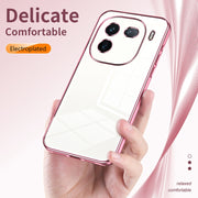 For vivo iQOO 12 Pro Transparent Plating Fine Hole Phone Case(Transparent)