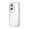 For OPPO A79 5G / A2 Transparent Plating Fine Hole Phone Case(Pink) - OPPO Cases by PMC TechLife | Online Shopping South Africa | PMC TechLife | Buy Now Pay Later Mobicred