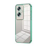 For OPPO A79 5G / A2 Transparent Plating Fine Hole Phone Case(Green)