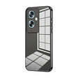 For OPPO A79 5G / A2 Transparent Plating Fine Hole Phone Case(Black) - OPPO Cases by PMC TechLife | Online Shopping South Africa | PMC TechLife | Buy Now Pay Later Mobicred